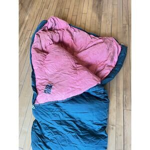 Hudson Bay Duck Down Vintage Sleeping Bag Mummy Green Pink Herters Camping